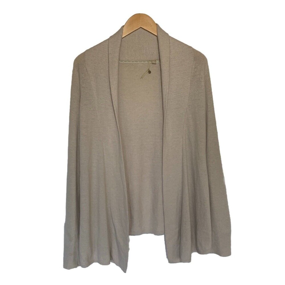 Anthropologie Knitted & Knotted Wool Cashmere Angora Cardigan Sz Sm Ecru Cozy
